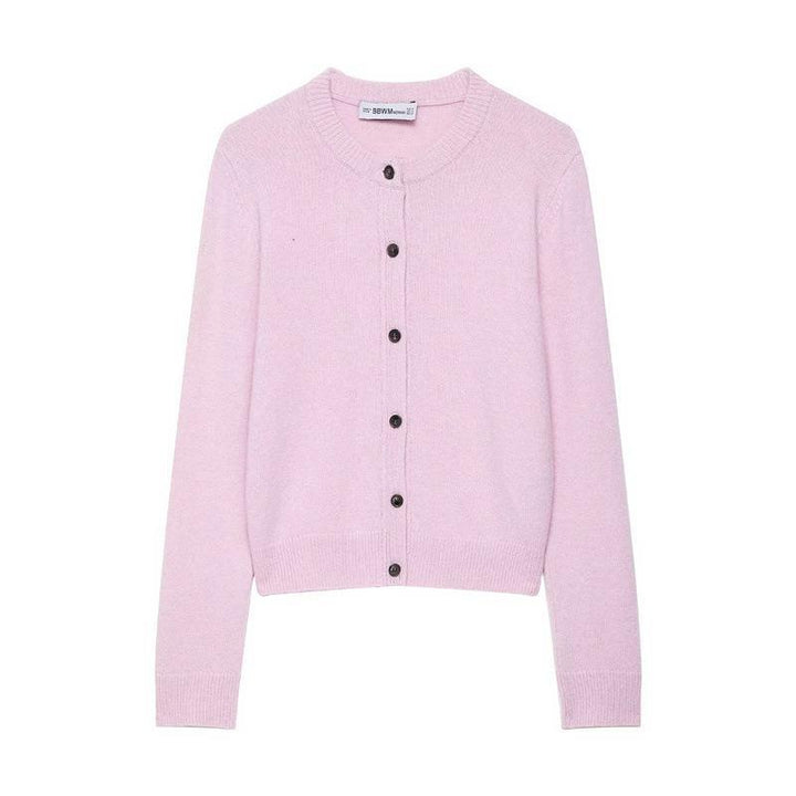 Damen Strickjacke mit durchgehender Knopfleiste und feiner Textur Drune