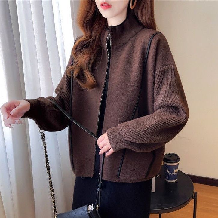 Damen Volumenjacke mit hohem Kragen und durchgehendem Reißverschluss Drune