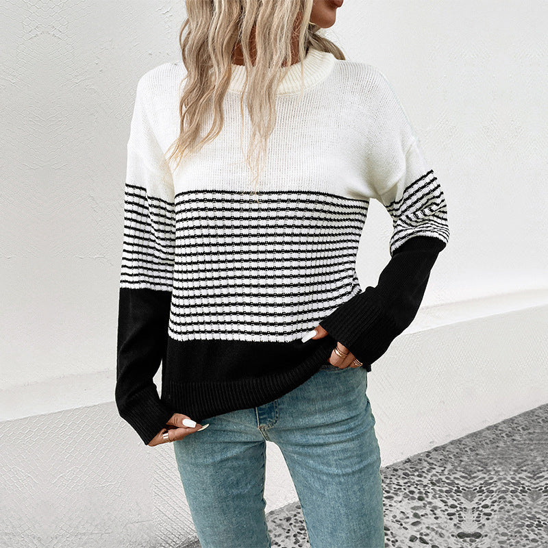 Drune | Gestreifter Strickpullover mit Elegantem Design