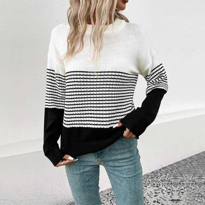 Drune | Gestreifter Strickpullover mit Elegantem Design