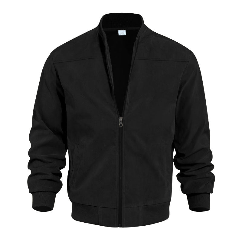 Herren lässige Bomberjacke mit elastischen Bündchen und praktischen Taschen Drune