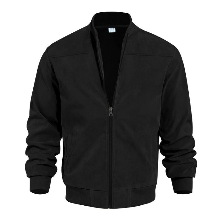 Herren lässige Bomberjacke mit elastischen Bündchen und praktischen Taschen Drune