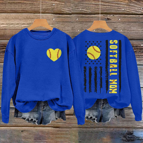Damen Sweatshirt mit kreativem Softball-Design Drune