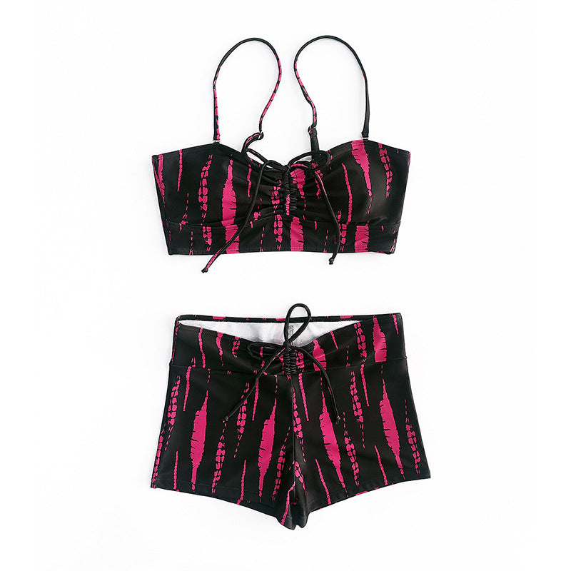 Damen Bikini-Set mit modischem Crop-Top und lässigen Shorts Drune