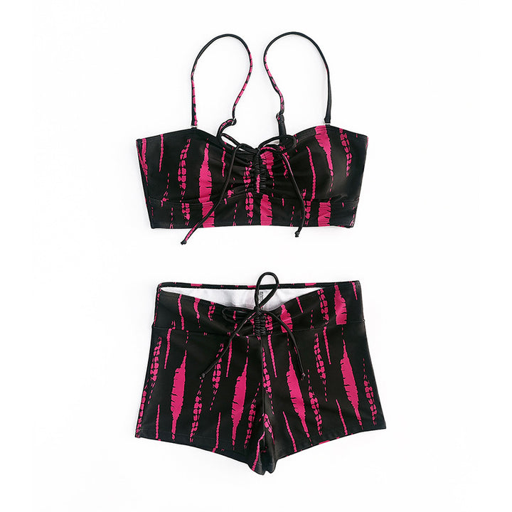 Damen Bikini-Set mit modischem Crop-Top und lässigen Shorts Drune