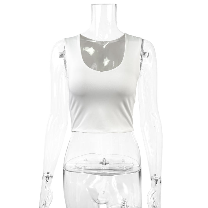 Damen figurbetontes Crop-Top mit tiefem V-Ausschnitt Drune