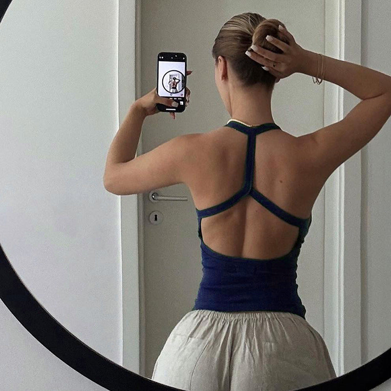 Damen Sportliches Tanktop mit rückenfreier Gestaltung Drune