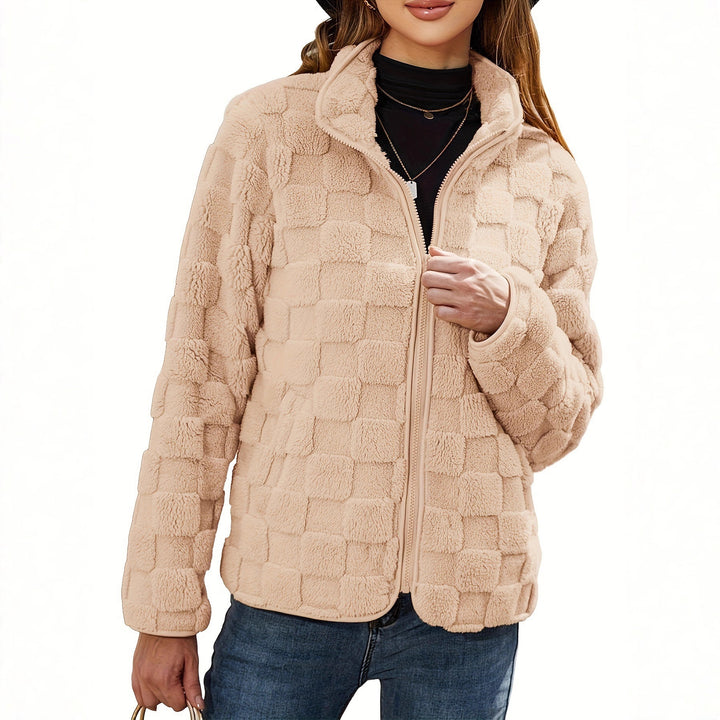 Damen Fleecejacke mit strukturiertem Design und seitlichen Eingrifftaschen Drune