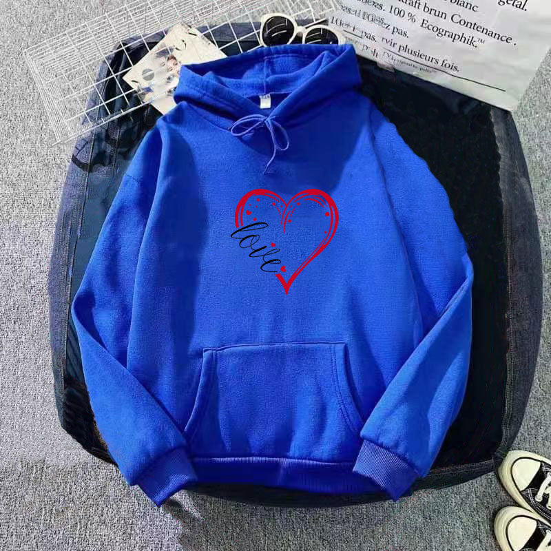 Damen Kapuzenpullover mit romantischem Herz-Design und hochwertigem Fleece Drune