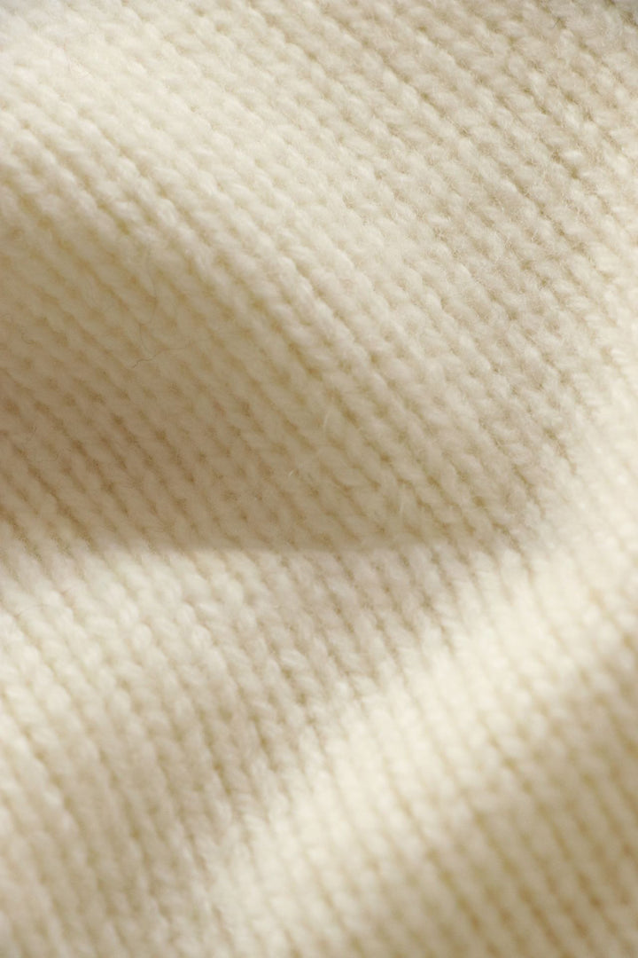 Damen Langärmliger Strickpullover mit hohem Kragen Drune