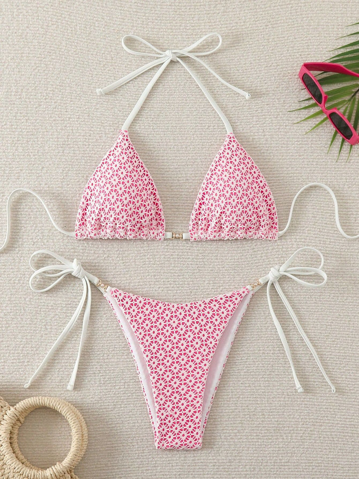 Damen raffinierter Bikinischnitt mit verstellbaren Bindebändern Drune