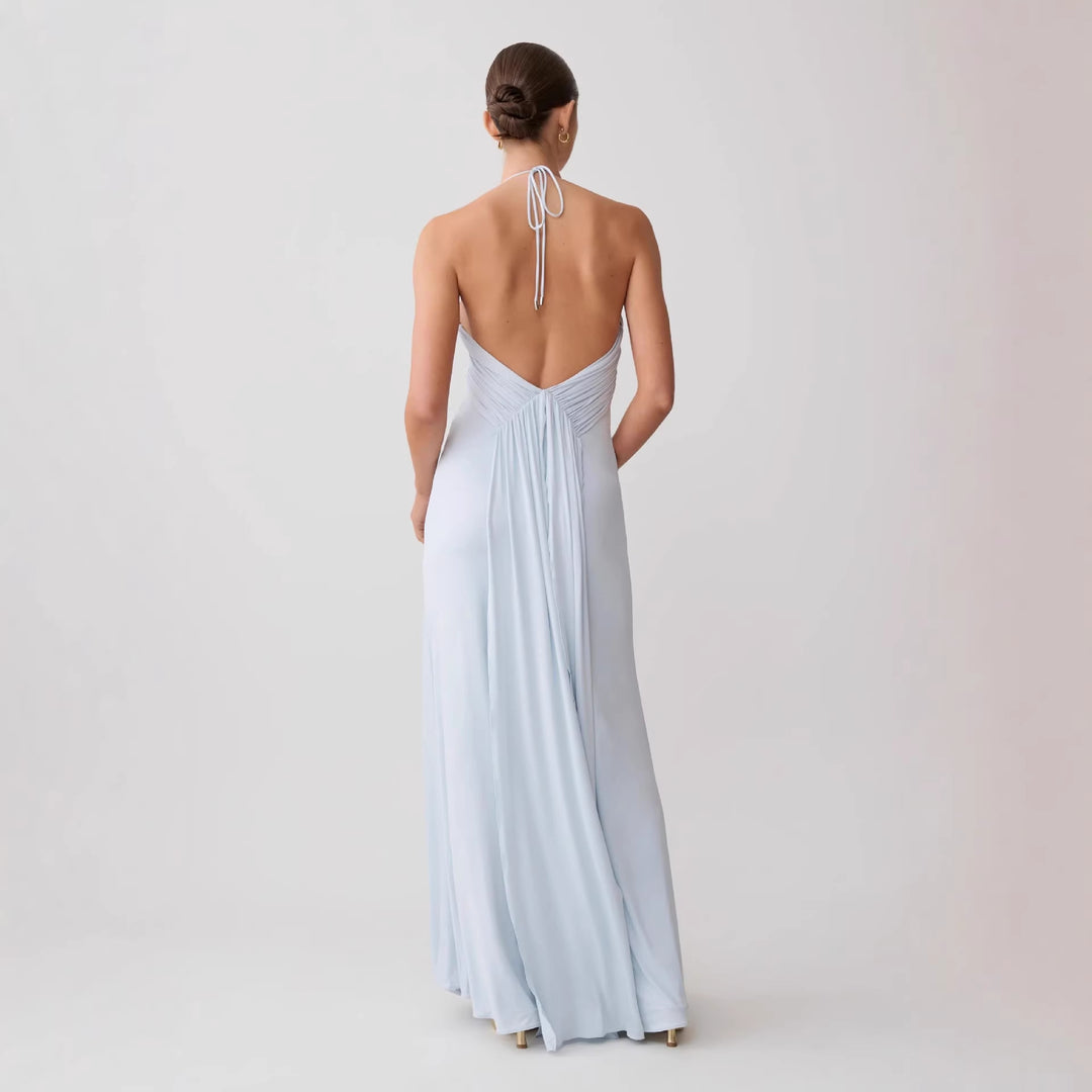 Damen Maxikleid mit raffinierter Drapierung Drune