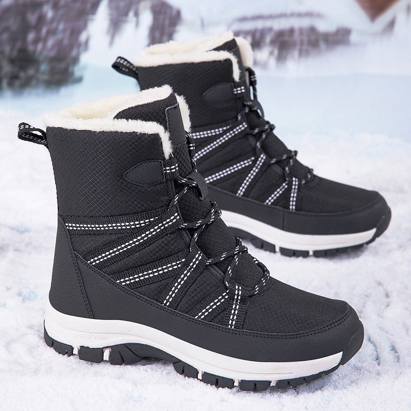 Damen Isolierte Winterstiefel mit rutschfester Sohle und atmungsaktivem Obermaterial Drune