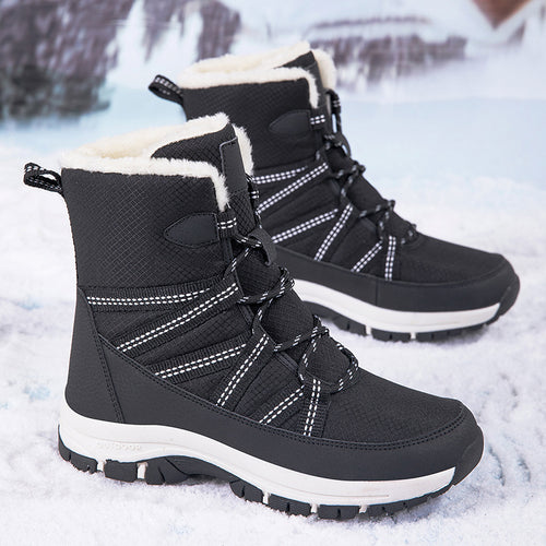 Damen Isolierte Winterstiefel mit rutschfester Sohle und atmungsaktivem Obermaterial Drune