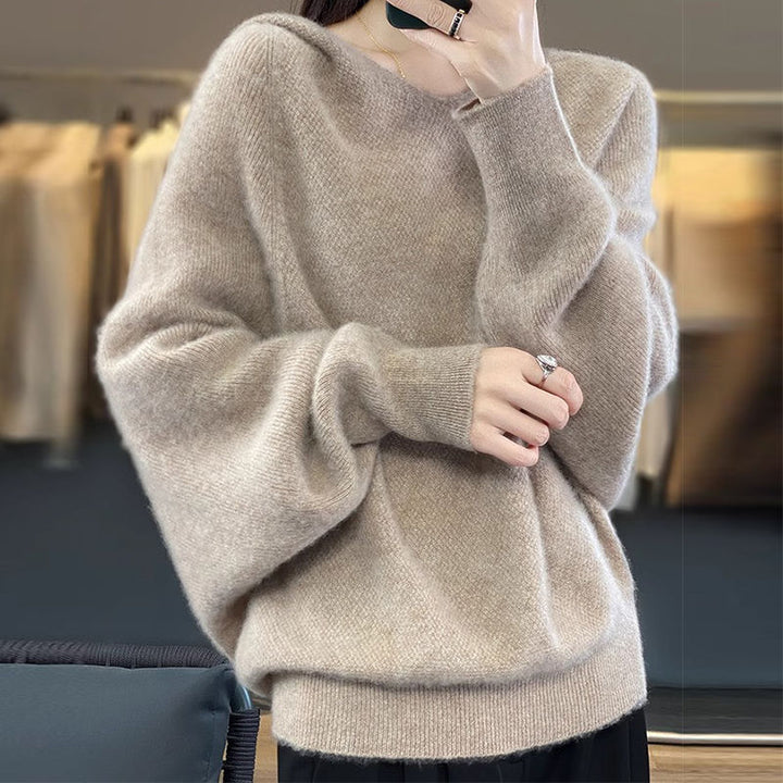 Damen V-Ausschnitt Pullover aus weichem Material Drune