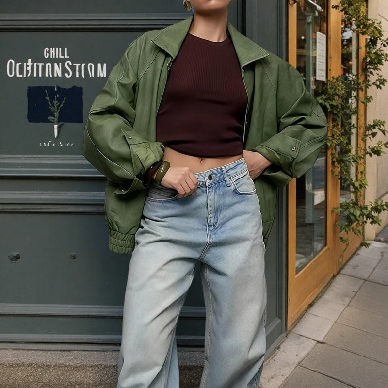 Damen lässige Oversized-Jacke Drune