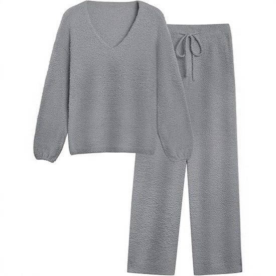 Damen gemütliches Lounge-Set aus weich strukturiertem Material Drune