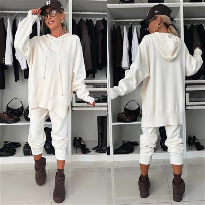Damen lässiges Sport-Set mit oversized Hoodie und lässigen Jogginghosen Drune