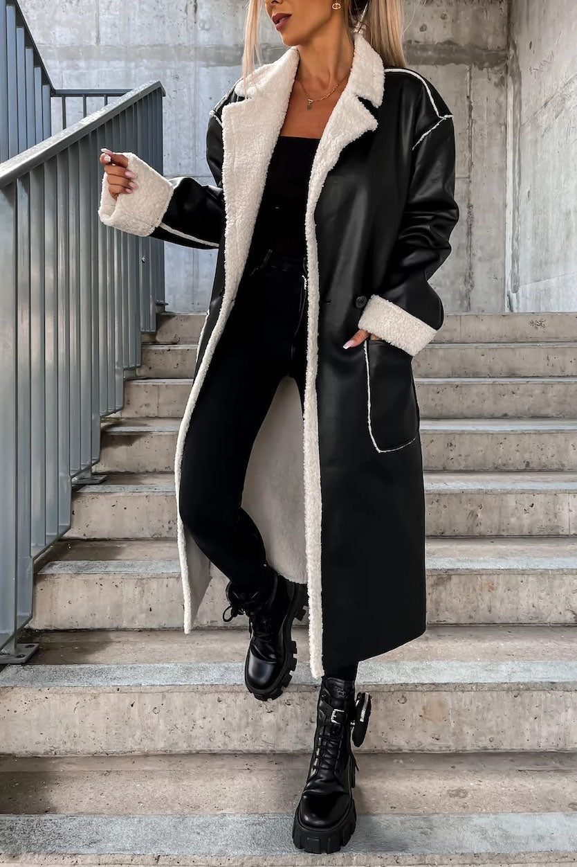 Drune | Lange Linie Fleece Mantel