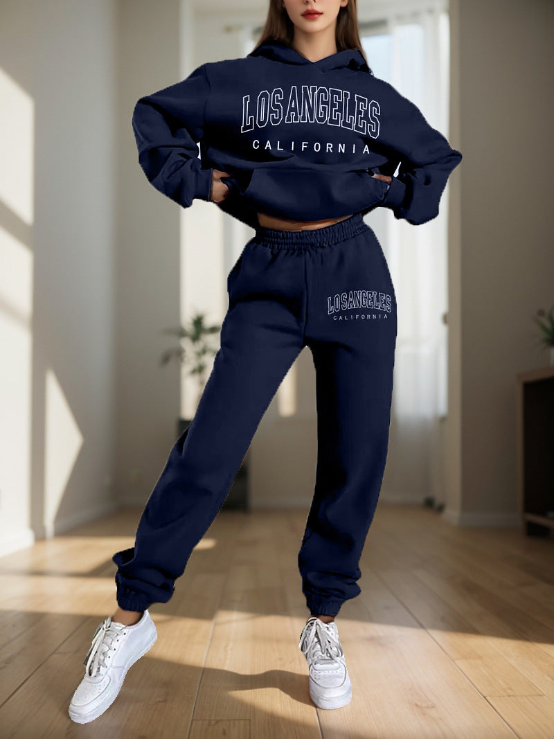 Damen Freizeit Hoodie und Jogginghose Set Drune