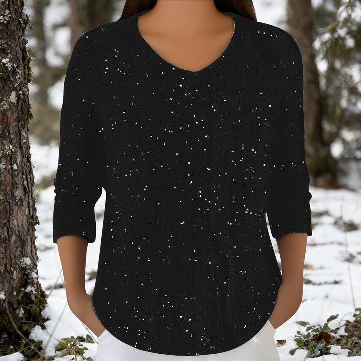 Damen Langarmshirt mit V-Ausschnitt Drune
