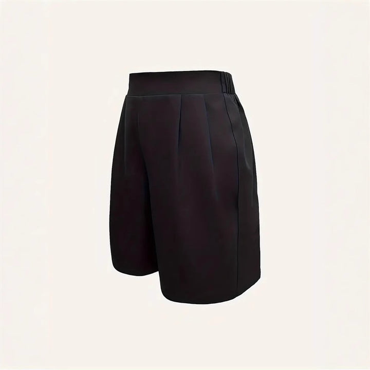 Damen Elegante High-Waist Shorts mit dekorativen Falten Drune