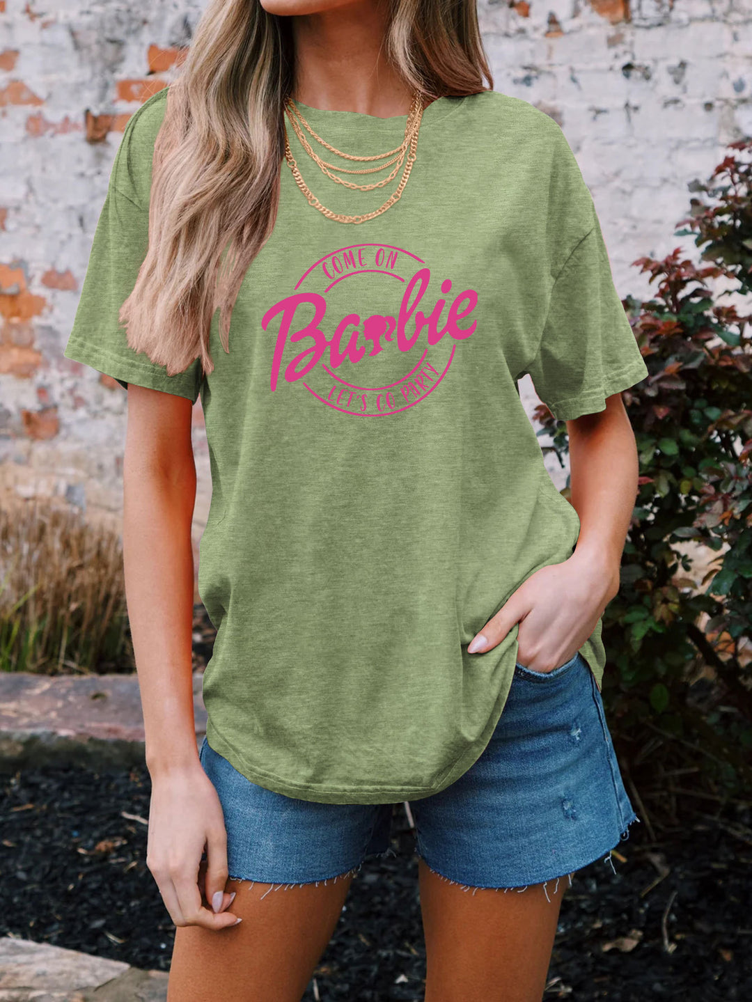 Frauen Grafik Party T-Shirt Drune