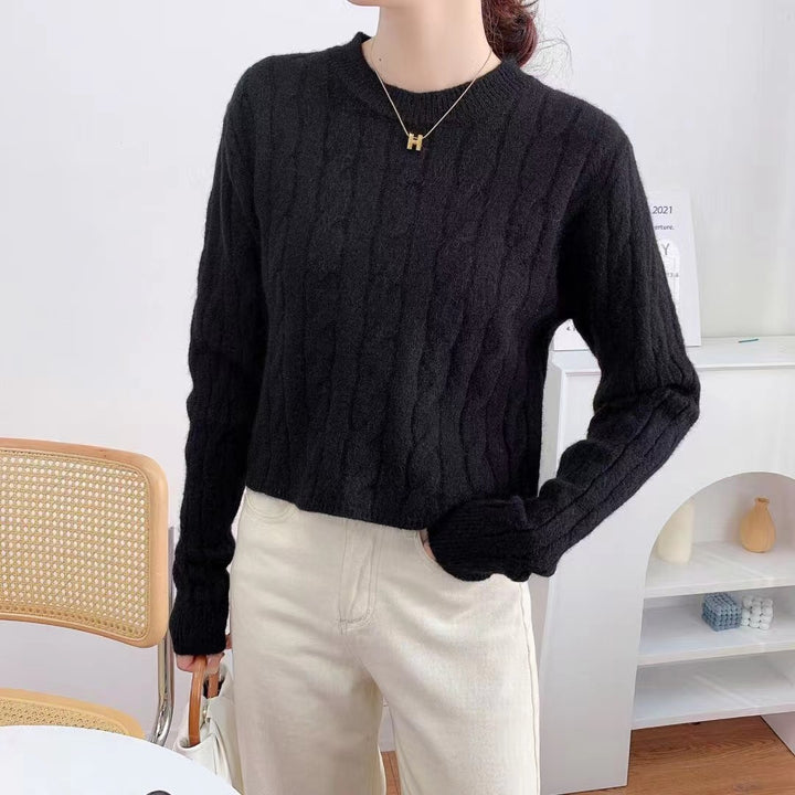 Damen Grobstrickpullover mit strukturiertem Muster und lässigem Schnitt Drune