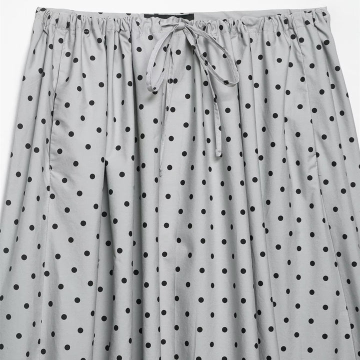 Damen Midi-Rock mit verspieltem Punkte-Design und elastischem Taillenzug Drune