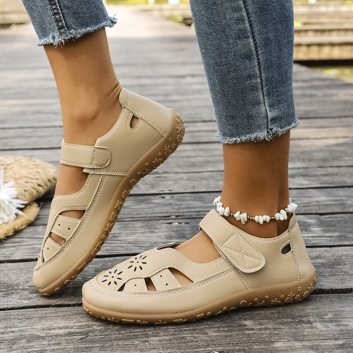 Damen Komfortable und atmungsaktive Sandaletten mit verstellbarem Klettverschluss Drune