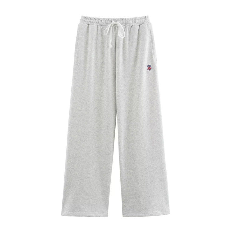 Damen sportlicher cropped Hoodie mit buntem Grafikelement und praktischem Kordelzug Drune