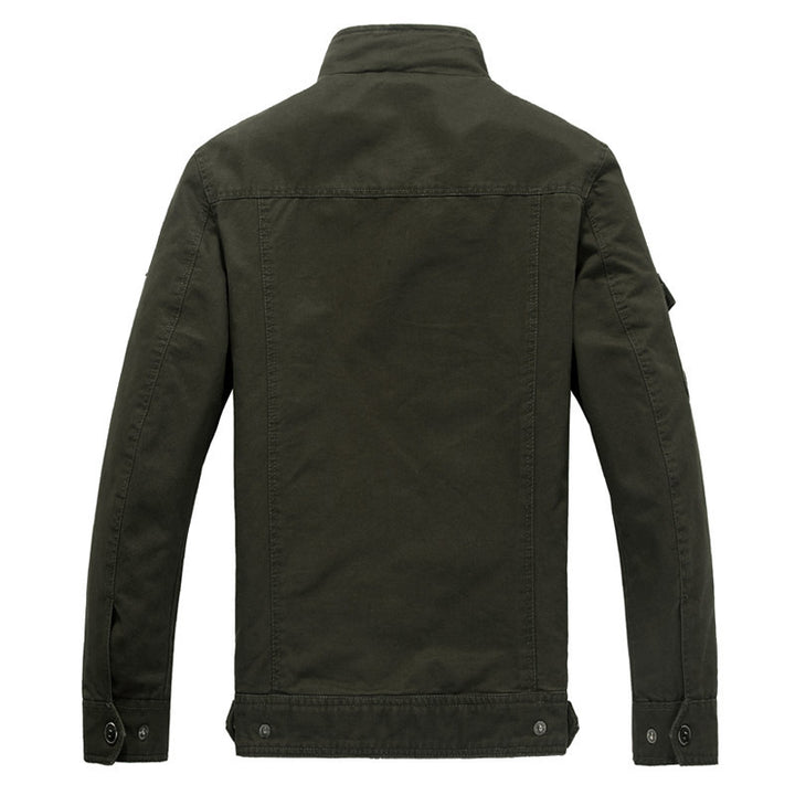 Herren nan Canvas-Pilotjacke mit Schulterpatten, aufgesetzten Klappentaschen und verstärkter Frontpartie Drune