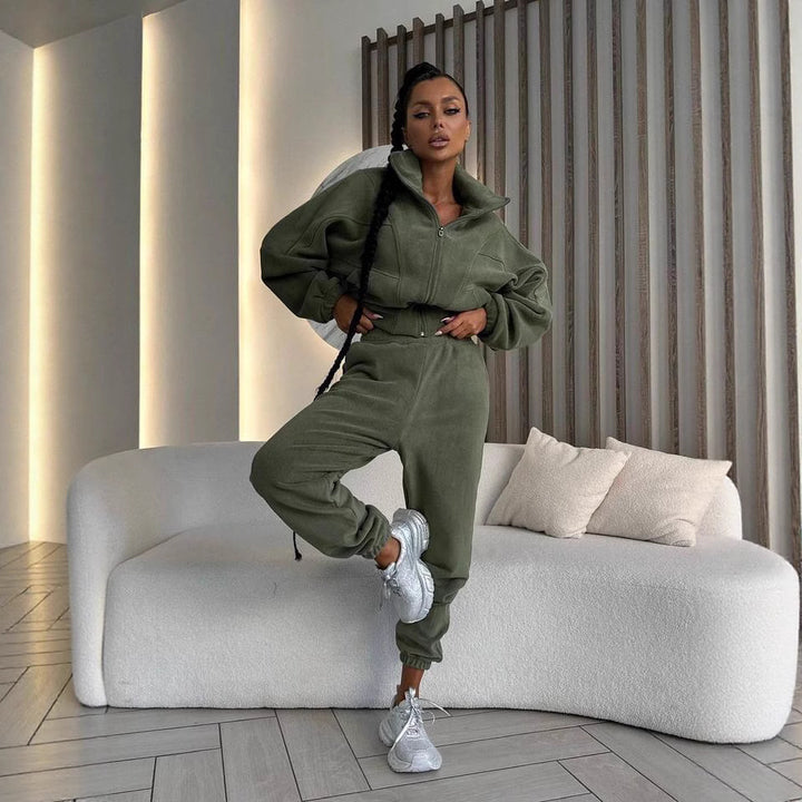 Damen bequemer und modischer Jumpsuit mit tiefem V-Ausschnitt Drune