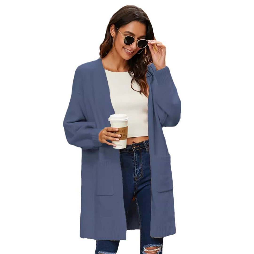 Damen Strickmantel mit weicher Struktur und praktischen Taschen Drune