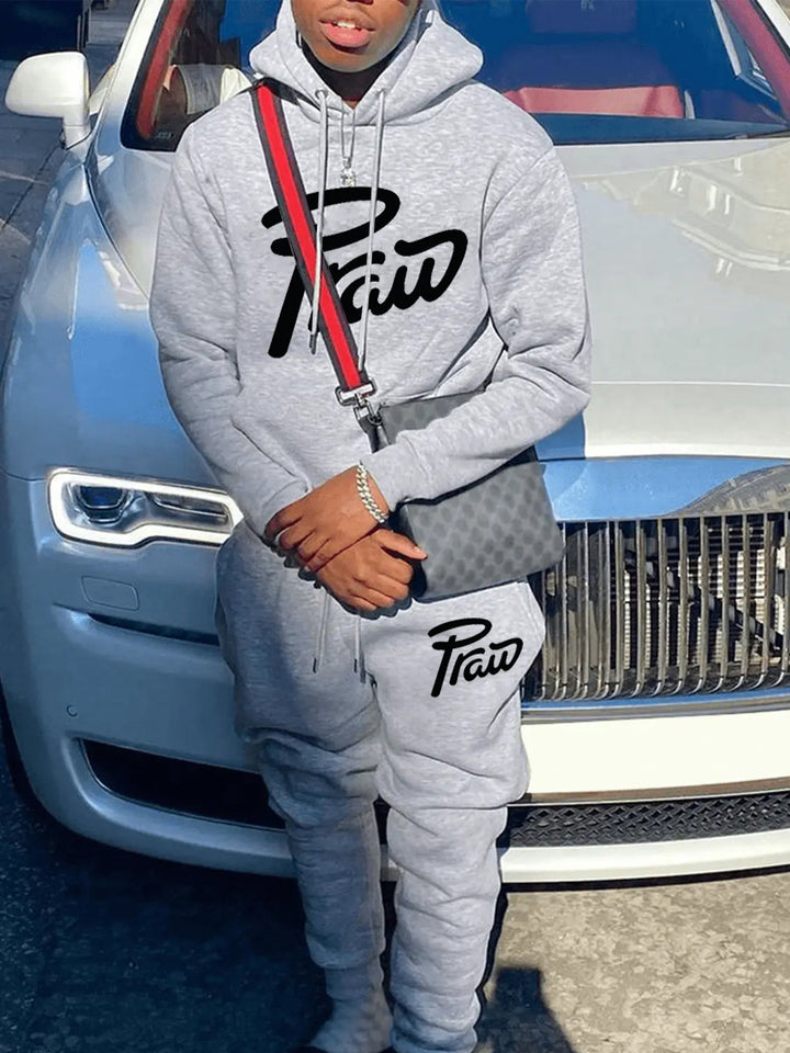 Damen Hoodie- und Jogginghose-Set mit lässigem Logoaufdruck Drune