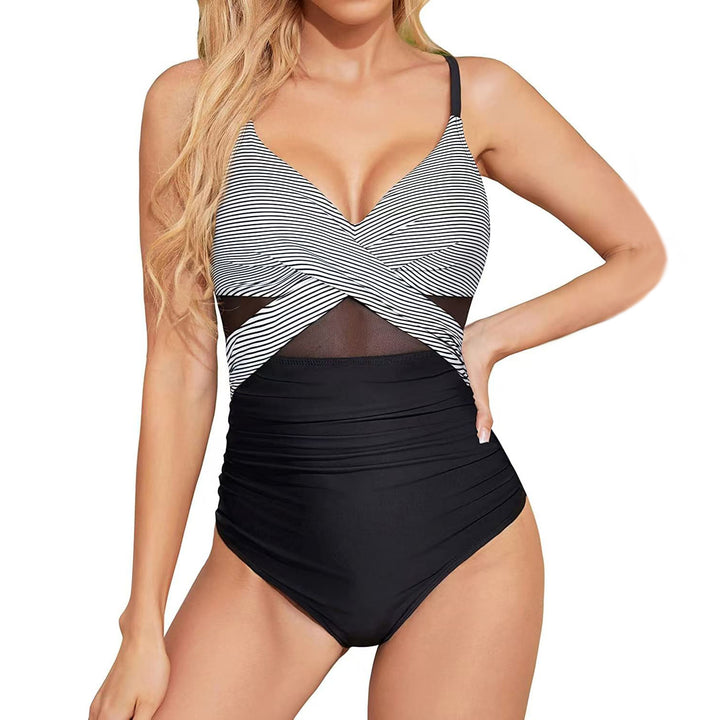 Damen Hochwertiger Einteiler Badeanzug mit trendigen Cut-Out-Details Drune