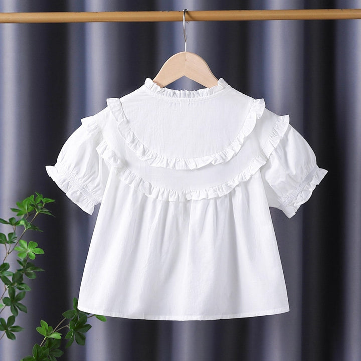 Mädchen Rüschenbluse mit eleganter Knopfleiste Drune
