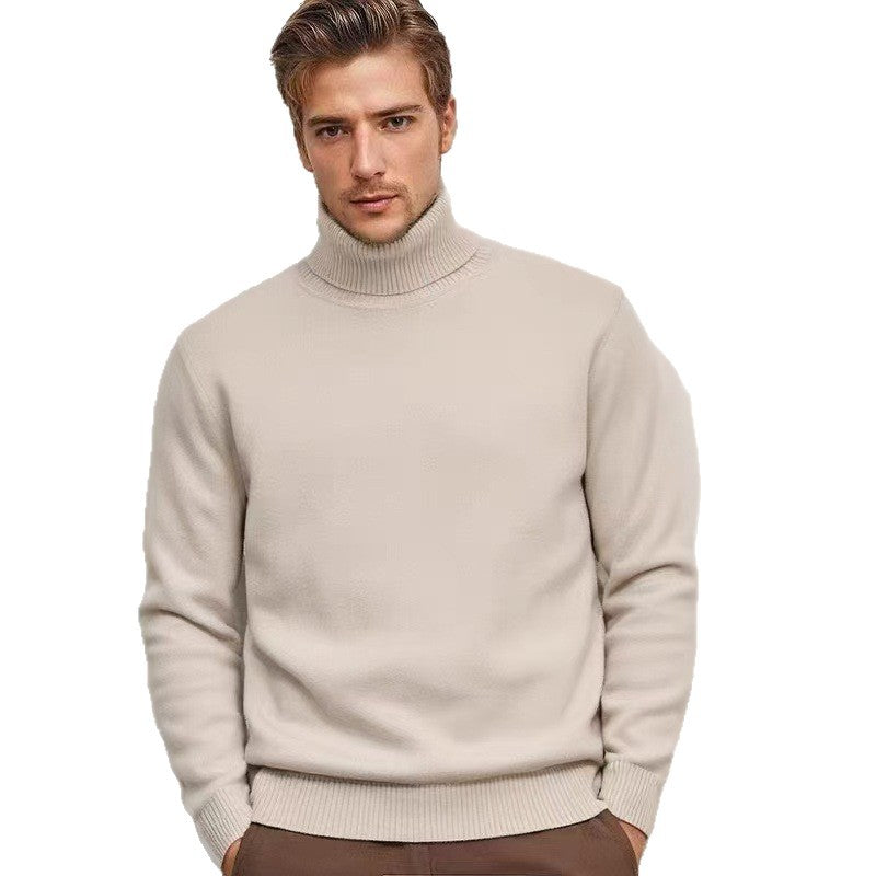 Herren nan feinstrick Rollkragenpullover mit schmaler Silhouette und gerippten Bündchen Drune