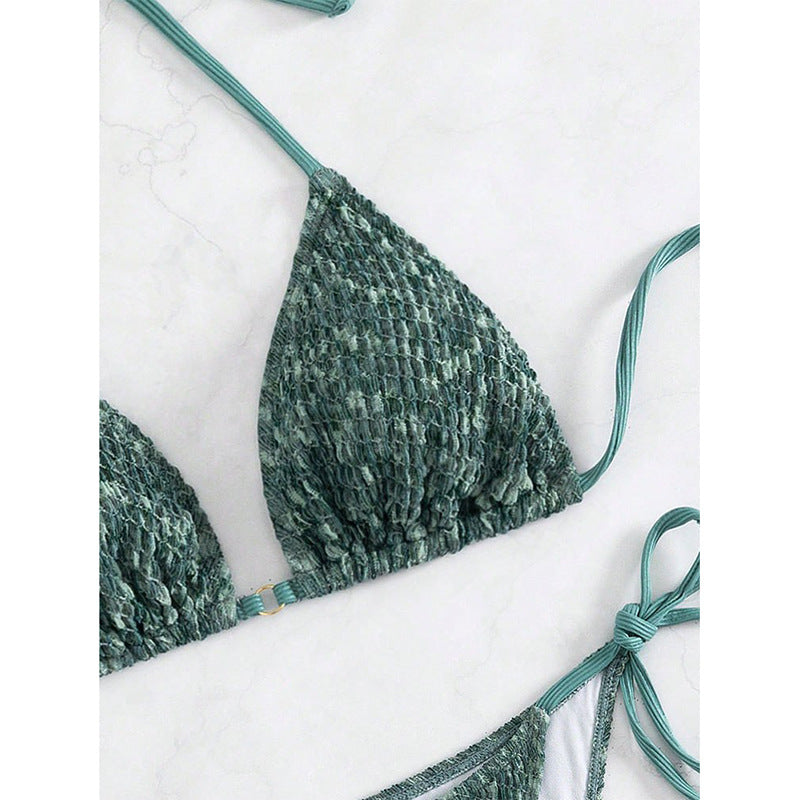 Damen Triangel-Bikini mit verspieltem Knotendesign Drune
