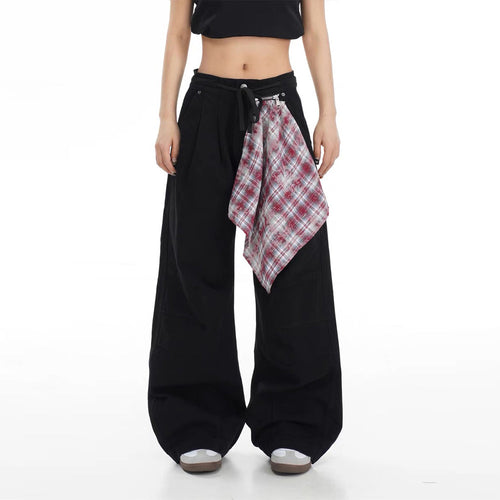 Damen Baggy Denim-Hose mit praktischem Tuch-Detail Drune