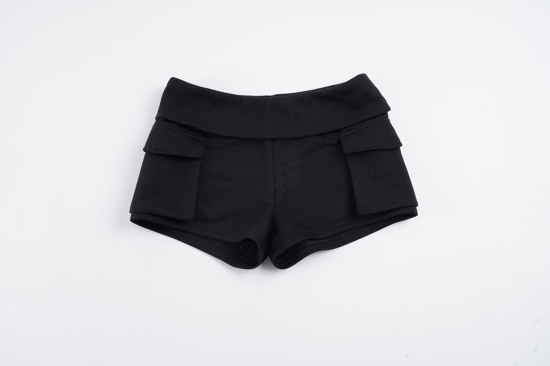 Damen Modische Shorts mit praktischen Taschen und hohem Bund Drune