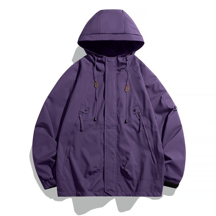 Damen technische Funktionsjacke mit verstellbarem Kapuzensystem und robustem Wetterschutz Drune