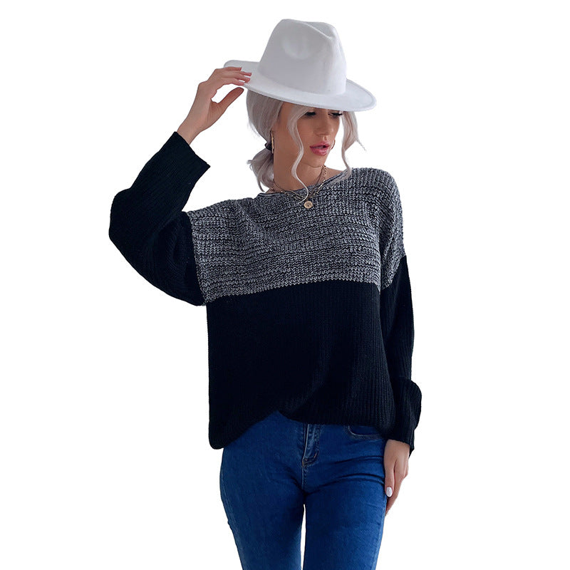 Damen modischer Oversized Pullover mit strukturiertem Muster und lässigem Schnitt Drune