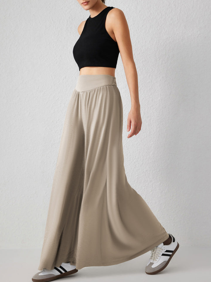 Damen weite Jersey-Hose mit hohem Bund Drune