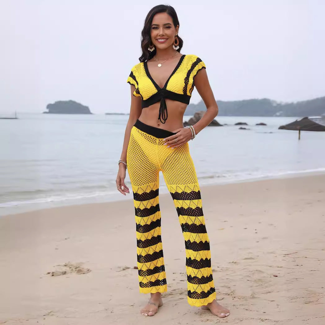 Damen gehäkelte Strandhose Drune