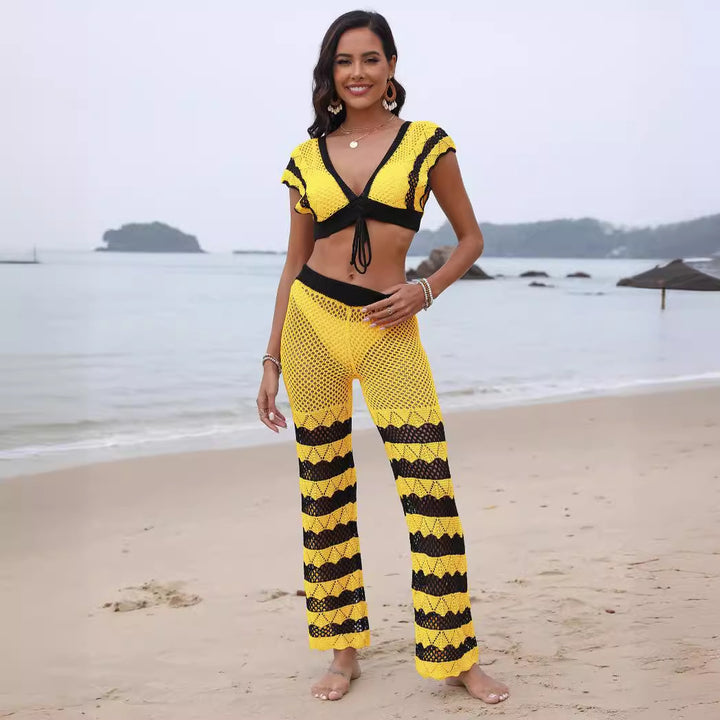 Damen gehäkelte Strandhose Drune