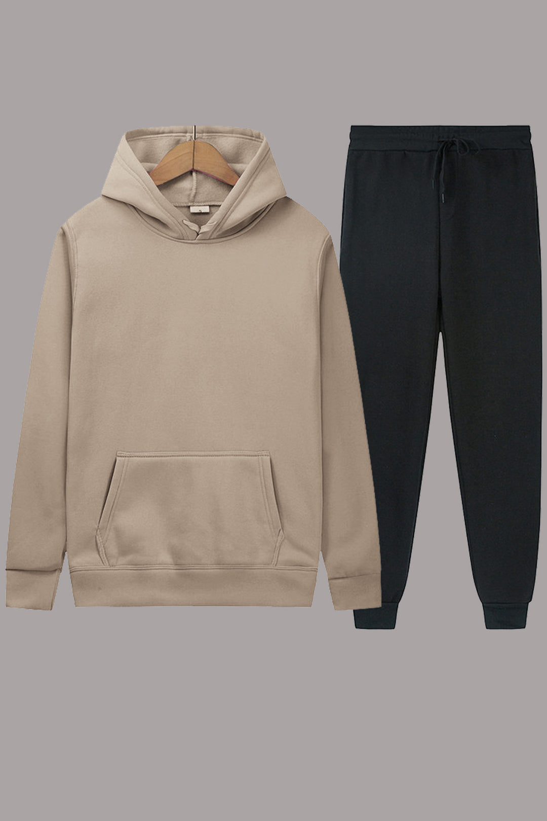 Damen sportliches Hoodie- und Jogginghosen-Set mit elastischem Bund und praktischen Taschen Drune