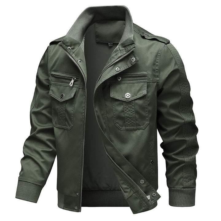 Herren nan leichtes Canvas-Field-Bomberjacke mit verstärkten Nahtpaneelen, verdecktem Zweiwege-Reißverschluss, Schulterpatten und ergonomischer Passform Drune