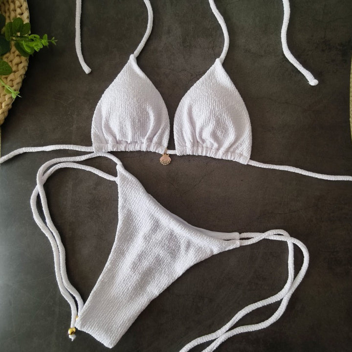 Damen Triangel-Bikini mit elastischen Banddetails Drune