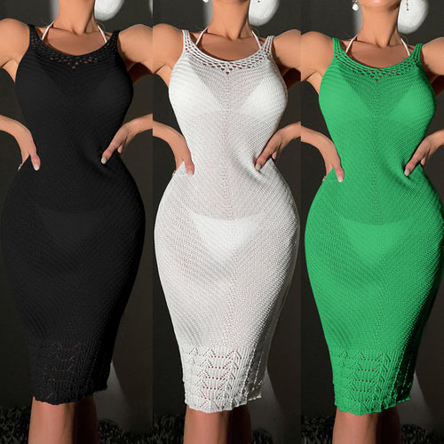 Damen Häkel-Strandkleid mit elegantem Schnitt und verführerischen Details Drune